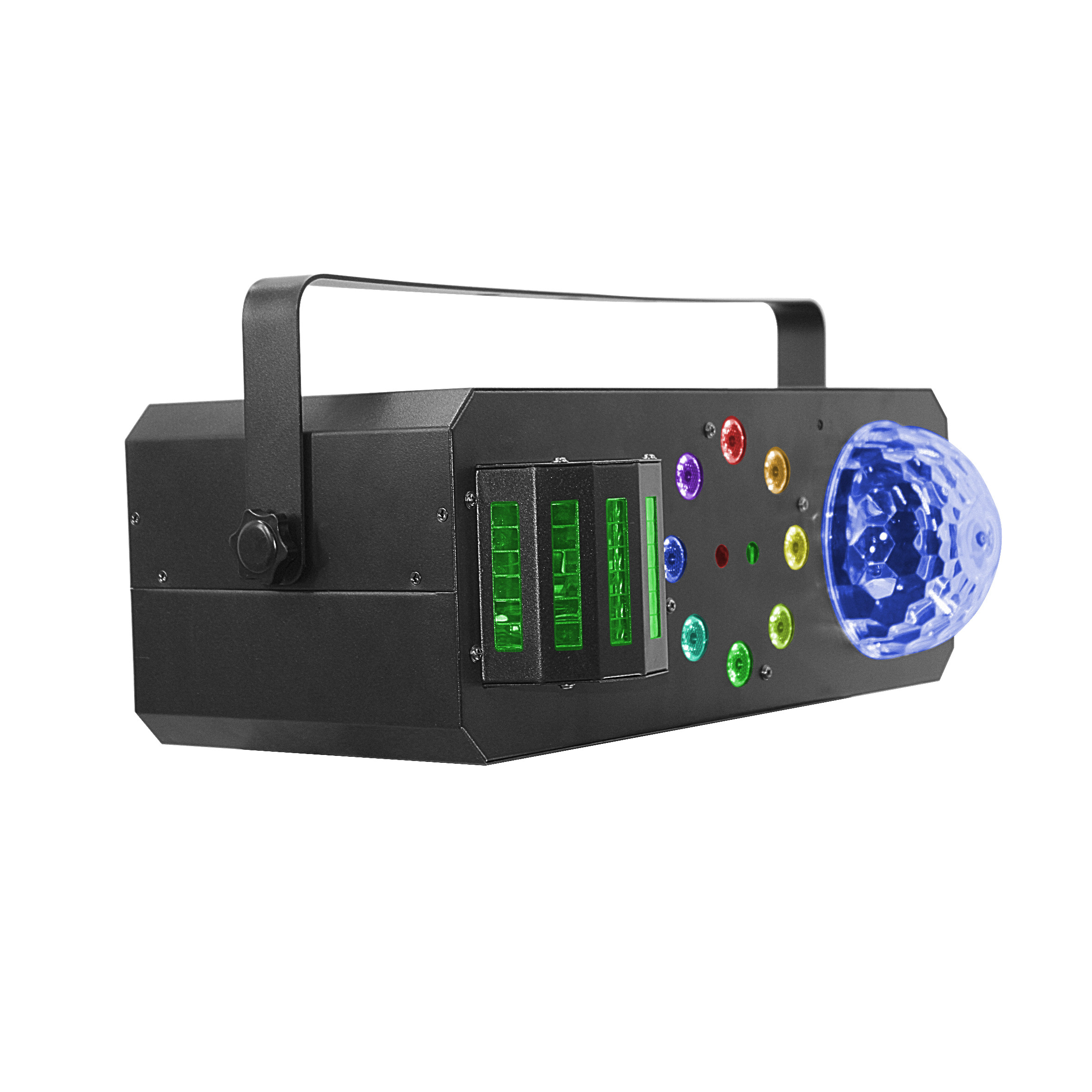 8PCS *3W RGBW Gobo Effect Derby Effect Strobe Chase and green red laser effect Stage Light