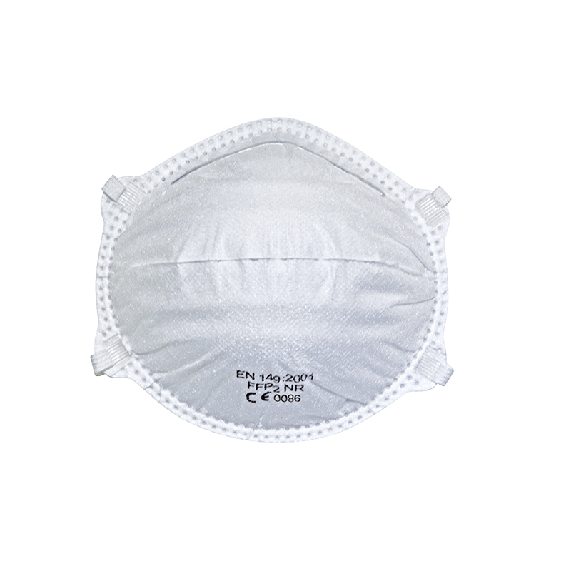 Adjustable Straps Cup Shape Three Layers Particulate Face Masks for Adult Men Women White