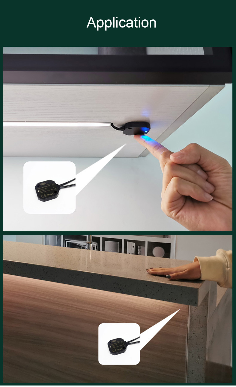 Penetration 35mm Wooden Board Sensor Switch LED Touch Sensor 12V 5A 60W Cabinet Switch