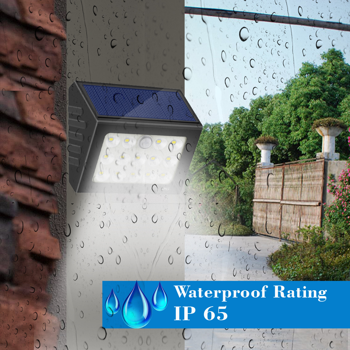 Outdoor Motion Sensor Light, High Brightness 14 LED Wireless Waterproof Solar Powered Security Light Flood Lights