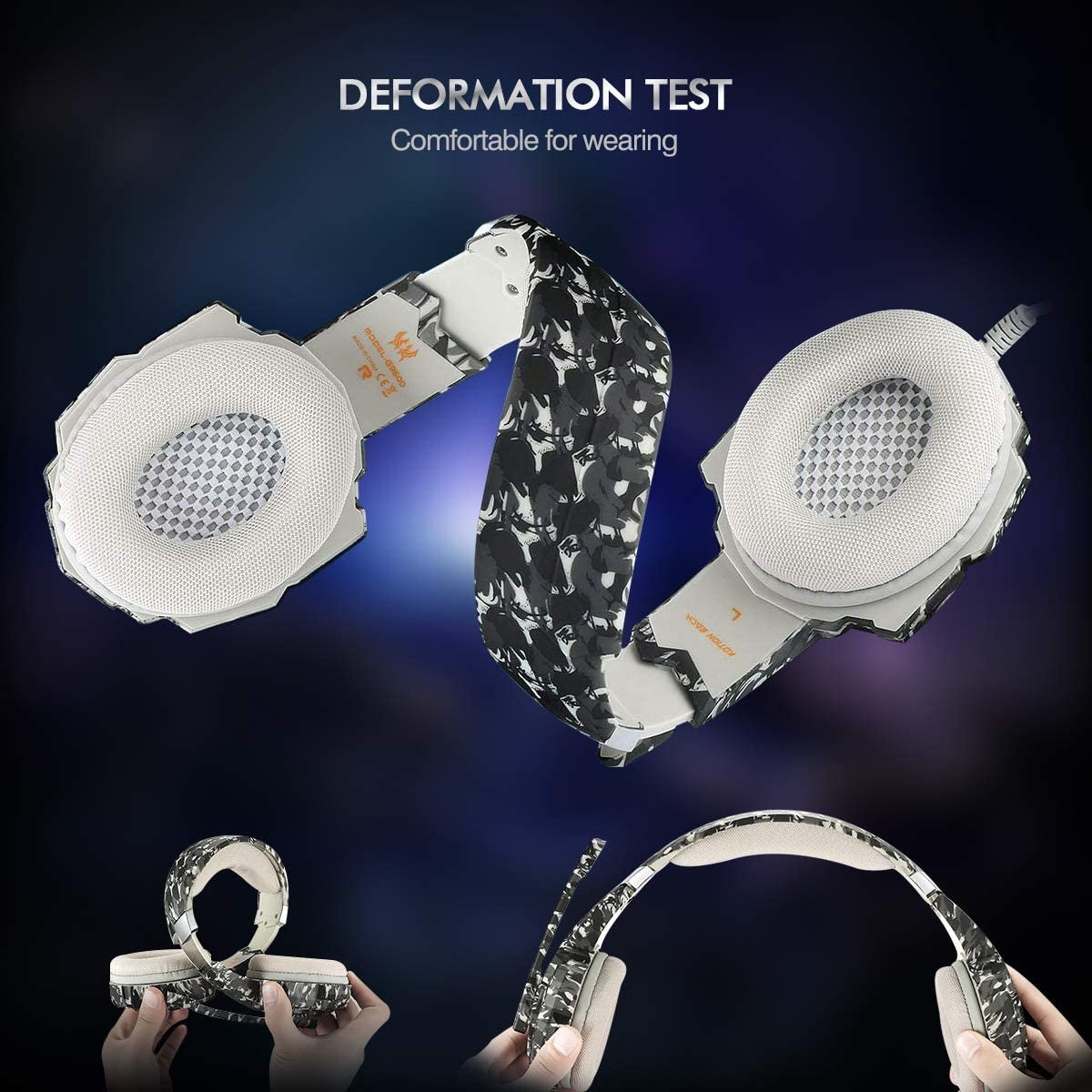 32ohm Kotion Each G9600 Camouflage Gaming Headset For Laptop