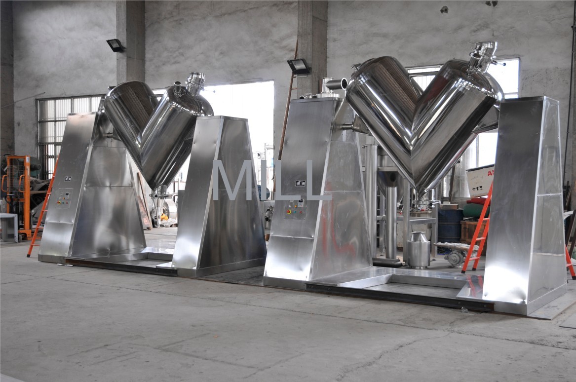 All Stainless Steel V Powder Mixer Rotary V Type Protein Mixing Machine
