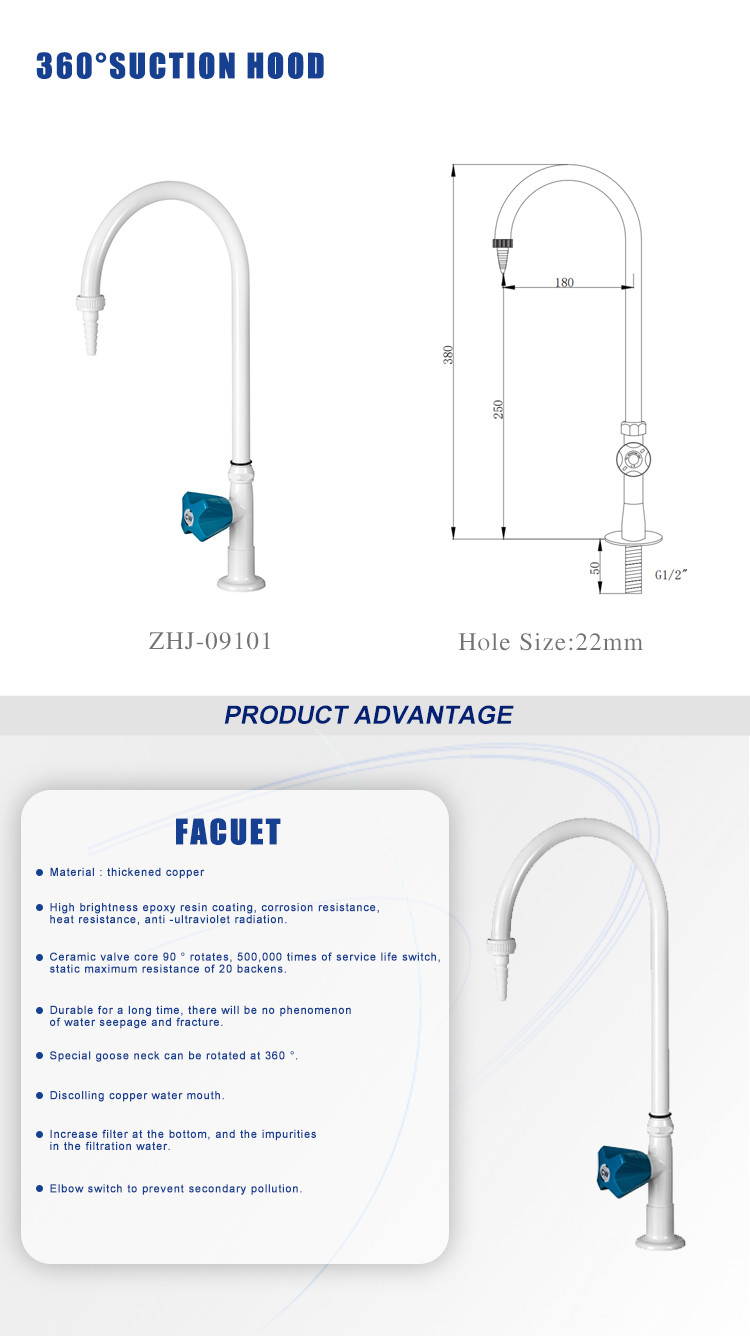Adjustable Heating Laboratory Sink Tap Lab Water Faucet Epoxy Resin Surface