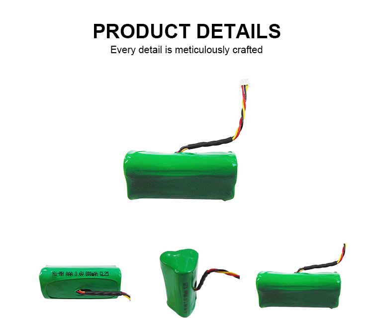 Storage Aaa Nimh Rechargeable Batteries 3.6v 800mah NiMh Battery Pack