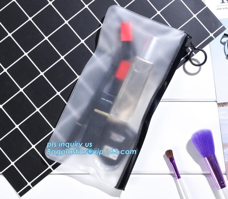Frosted Plastic EVA Garment Packing Bag With zipper slider, EVA packaging zipper k bag with zipper slider