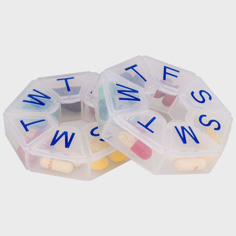 7 Petal Colorful Weekly Medicine Organizer 2 Times A Day Pill Box MDSAP