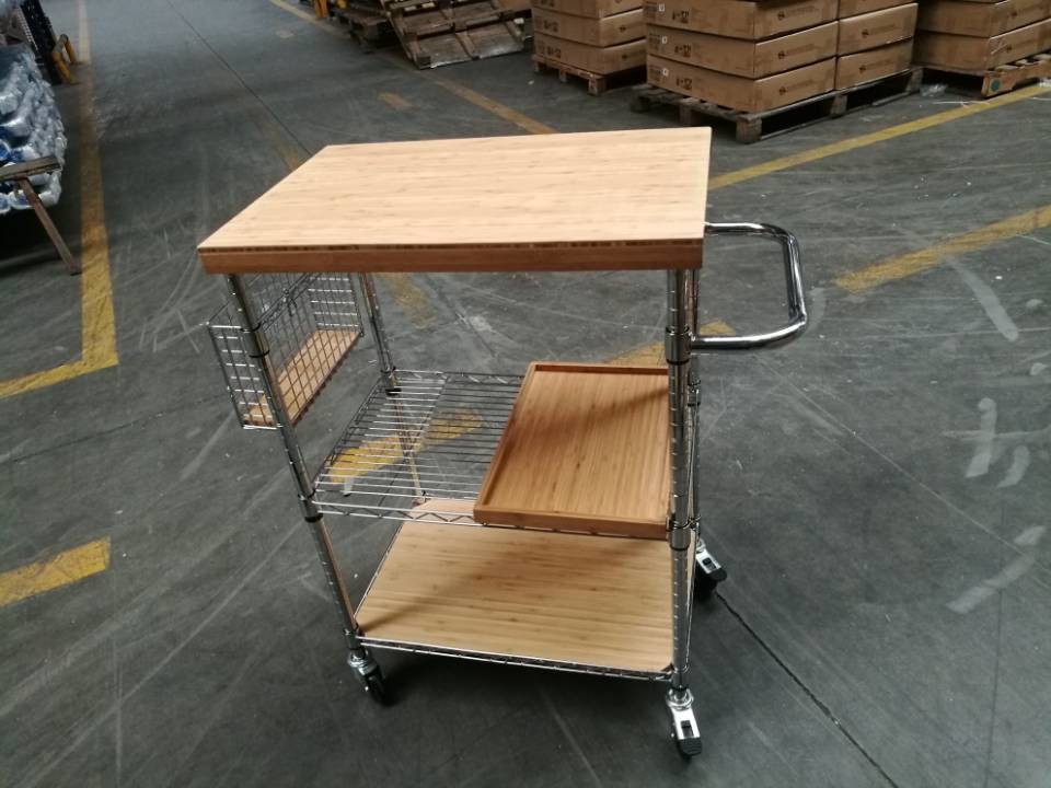 metal/ wood kitchen carts , Shelving, Carts & Racks | Wire Shelves Wire Shelving China