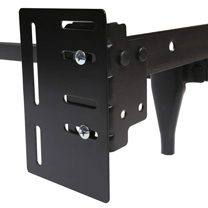 Metal Bed Frame Headboard Attachment Kit Adjustable Bed Frame Brackets Adapter 0.2kg Black