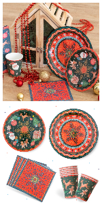 Christmas paper napkins cups party supplies