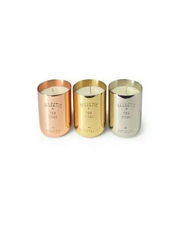 Home scented white soy candle with Jasmine fragrance & metal cup