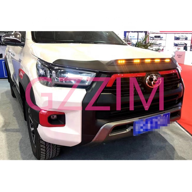 Car Accessories Toyota Hilux Revo 2016-2021 Front Bonnet Hood Guard With Lamp