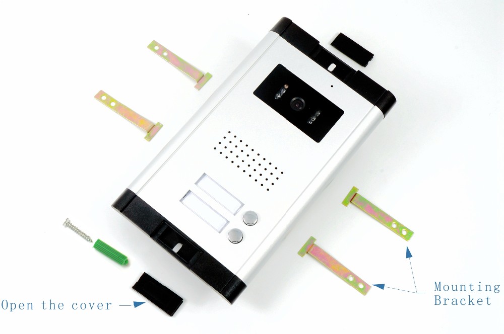 CK-103 @ Popular light and slim style 7inch color screen night vision and intercom system for multi-apartment