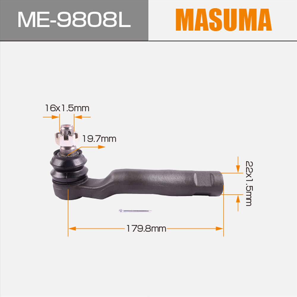 Left Tie Rod End for Lexus LX450D VDJ201L ME-9808L MASUMA 45047-69145 45047-69146