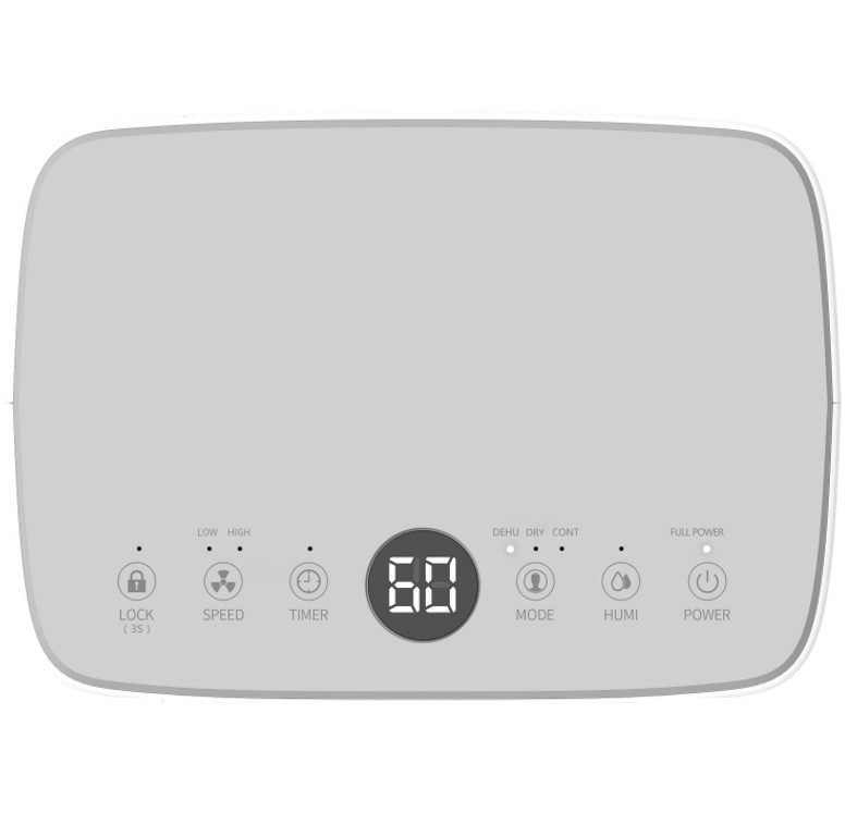 12l / Day Digital Household Air Dehumidifier Visible Humidity Value LCD Display
