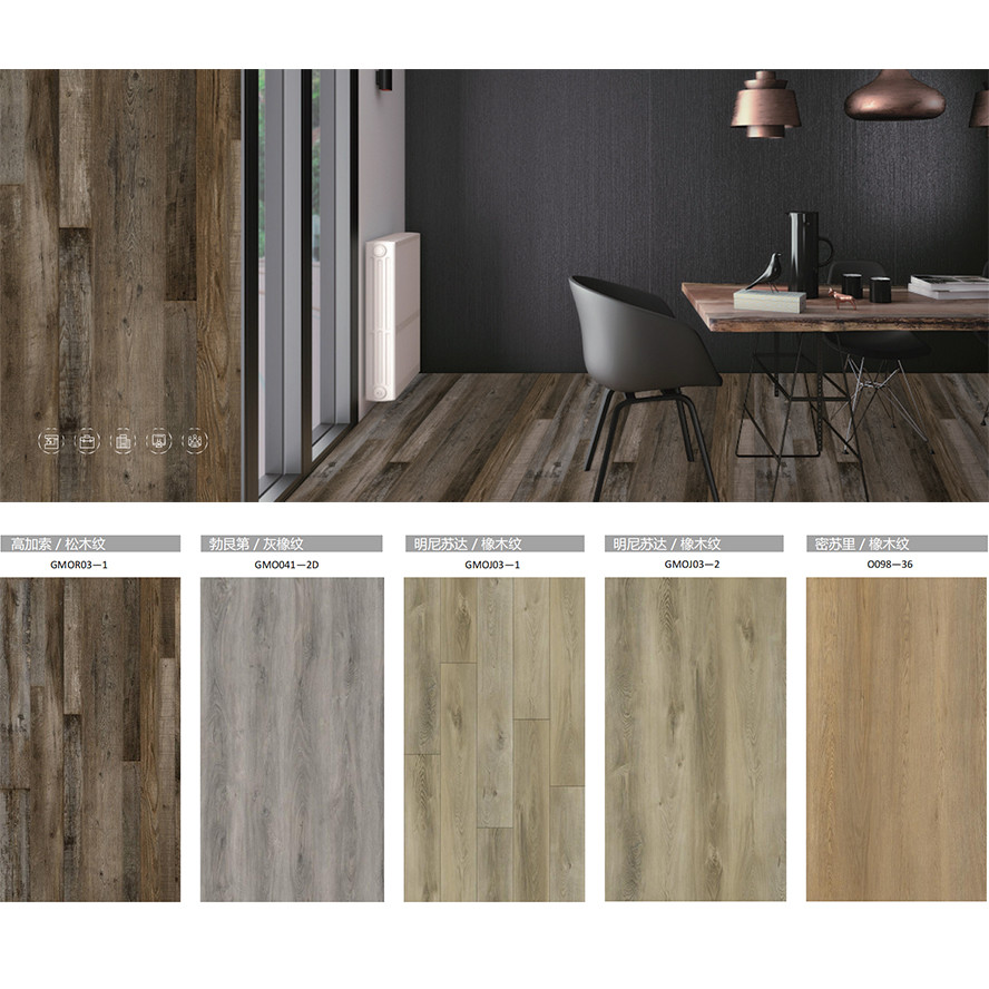 Waterproof PVC Material Modern 4mm SPC Flooring For Bedroom Graphic Design Solution