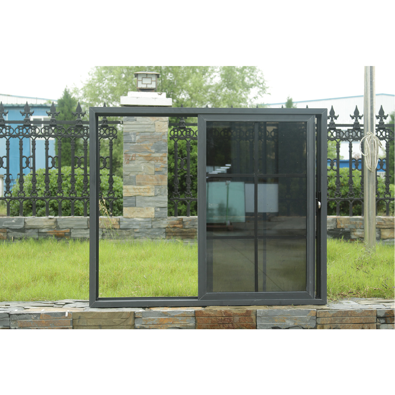 58mm Cheap Price UPVC Double Tempered Glazed Sliding WIindow Plastic Window