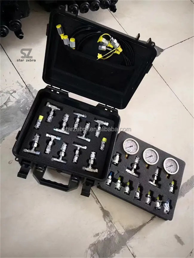 Excavator Fuel Hydraulic Pressure Gauge Pressure Gas Pressure Portable Test Kit for Hot End of Year Sales