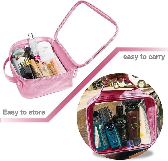 Waterproof Shockproof Storage Cosmetic Toiletry Bag With Handle Strap