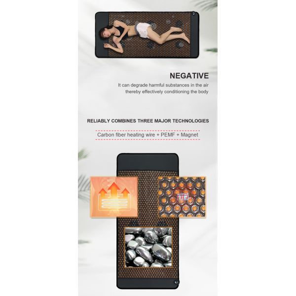 Korea Popular One Heating Zone PEMF Mat with 1150pcs Magnet Stones for Spa and Salon
