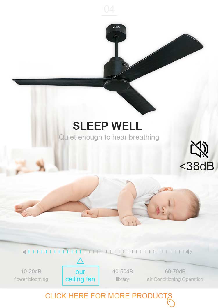 5 Speed Choice Ceiling Fan for Modern Home Decoration Low Watt Energy Saving No Light