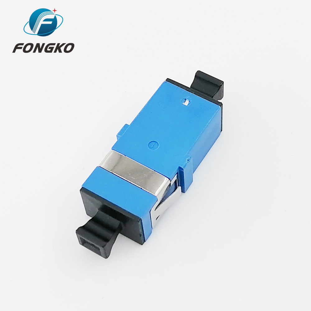 SM Simplex SC UPC Fiber Optic Adapter With Metal Shrapnel
