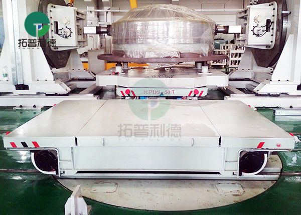 Motorized Industrial Turntable On Cross Rails For Mold Transfer Trolley