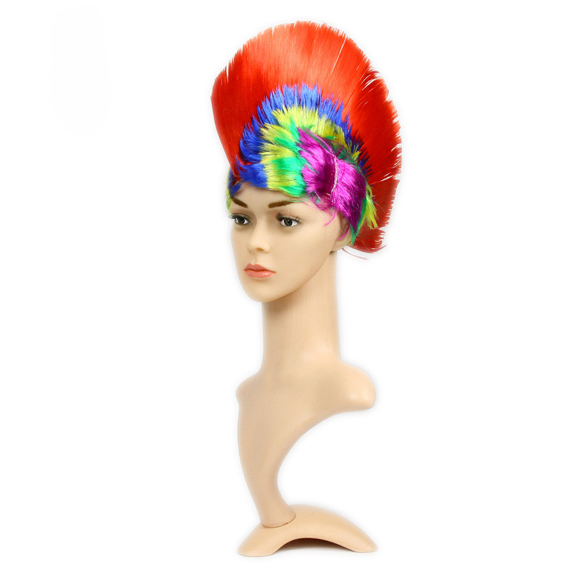 Football Game Cockscomb Wig 28*28cm Dacron Logo Customized Sports Supplies