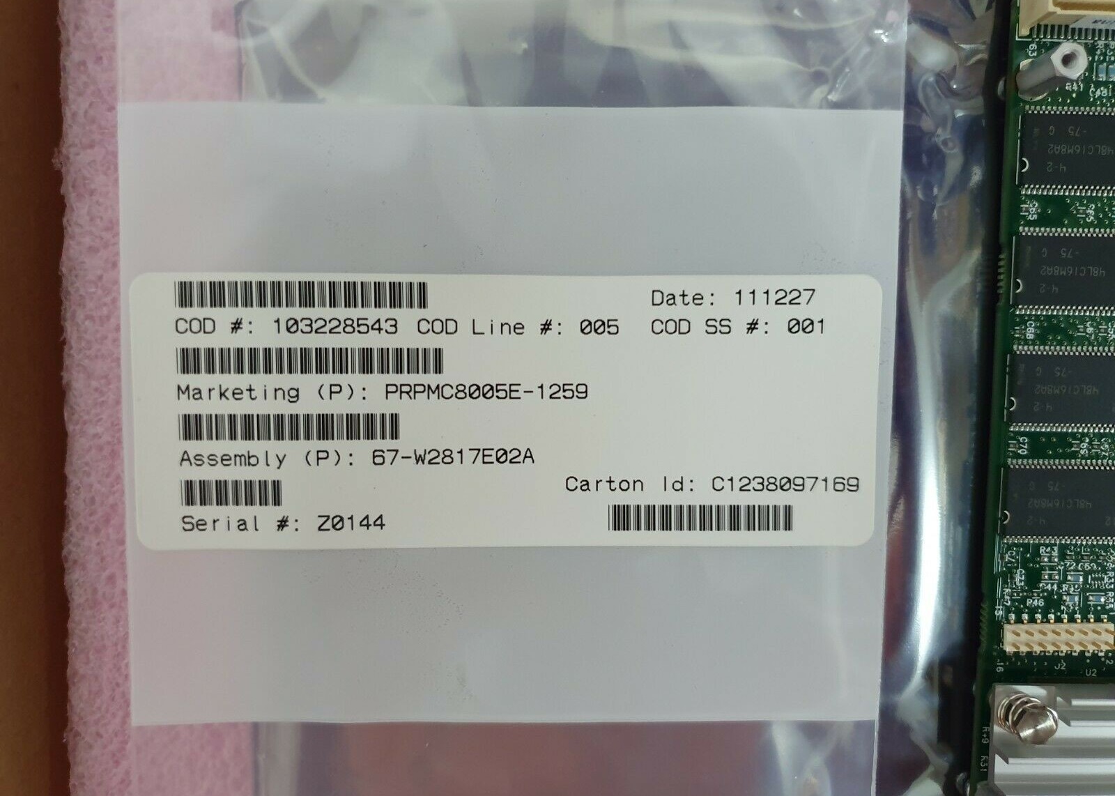 EMERSON PrPMC8005E-1261 PCI Mezzanine Card (PMC) | 450 MHz | MPC7410 PowerPC Microprocessor | 256 MB ECC SDRAM