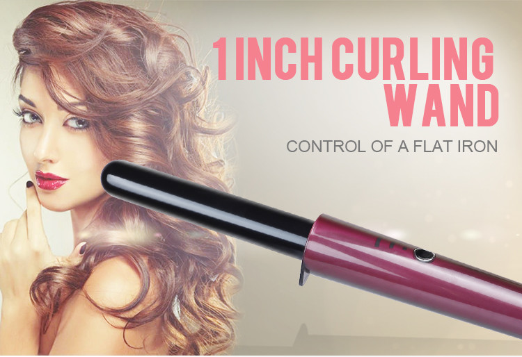 Professional Ceramic Curling Iron FCC certificated For All Kind Of Hair