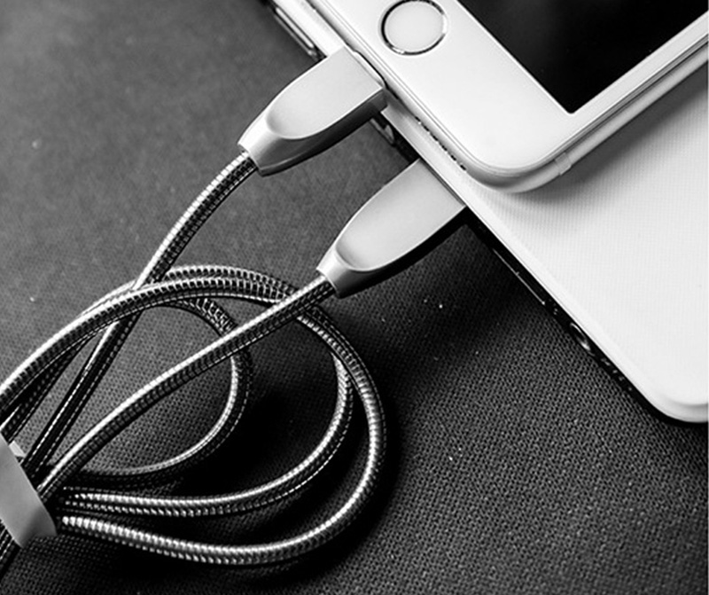 2.4A IPhone USB A to Lightning Cable 1m USB Data Transfer Cables Fast Charging