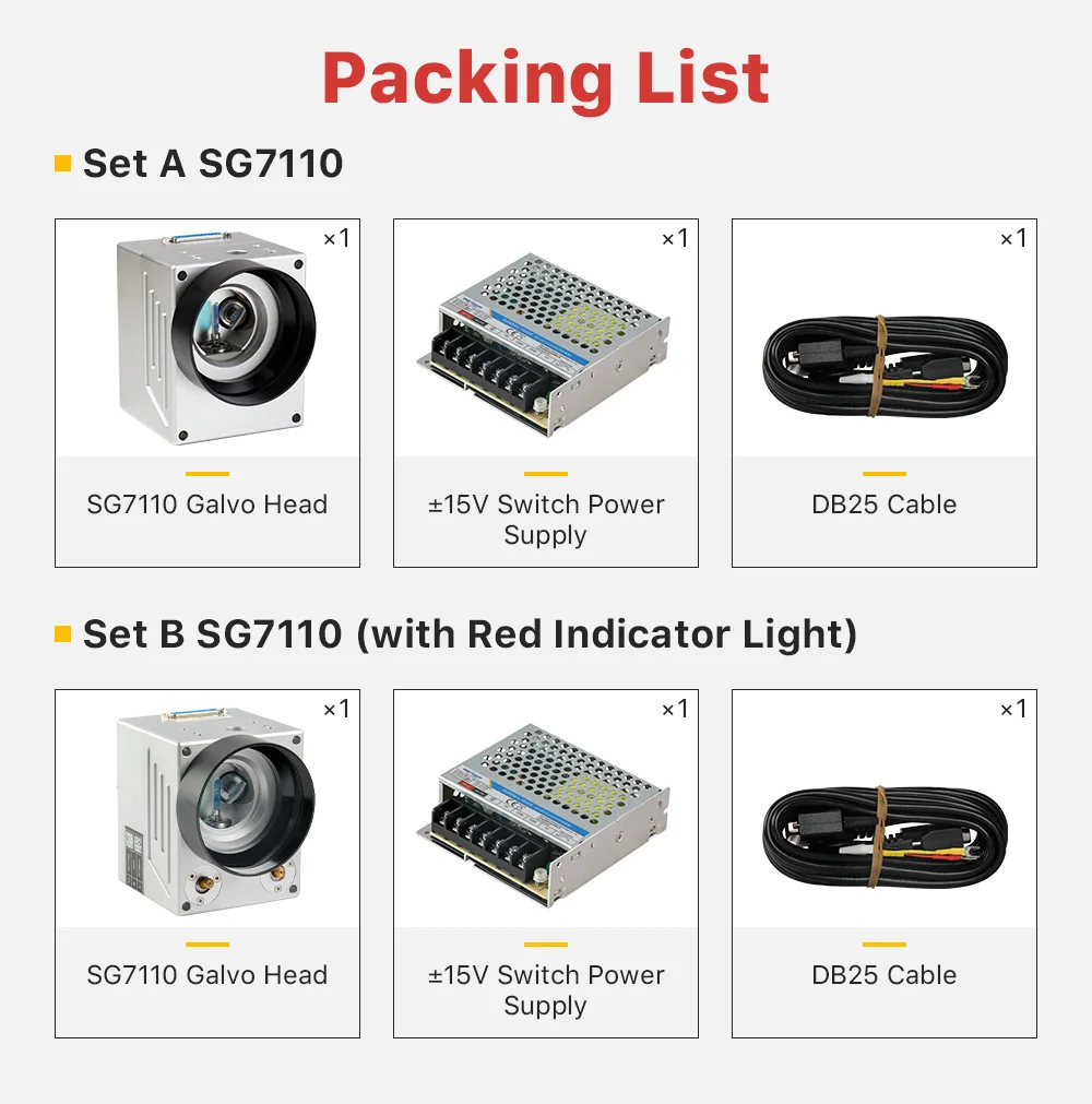 1064nm Fiber Laser Galvo Scanner SG7110 SG7110R Aperture 10mm For Fiber Marking