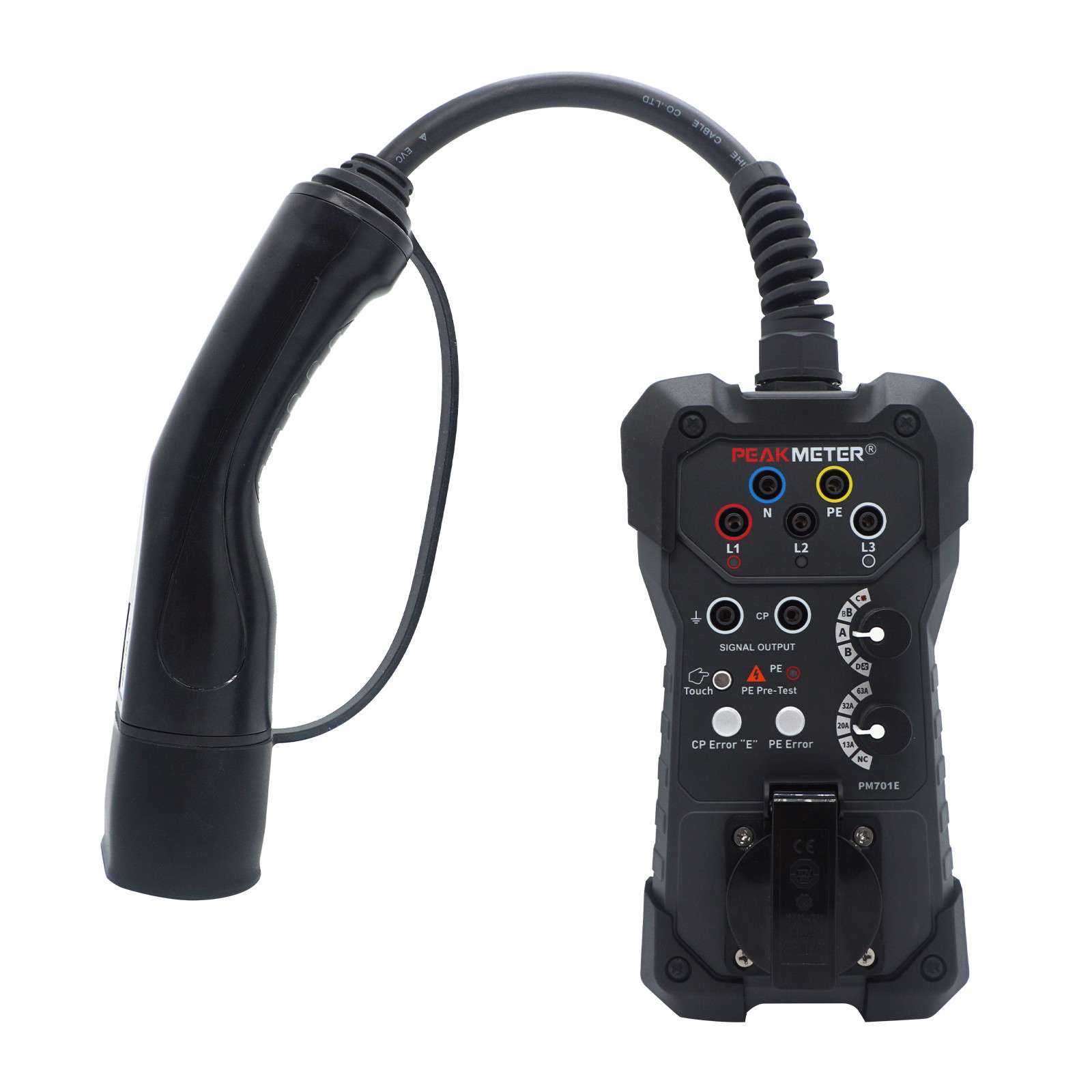 Up To 63A Current Simulation Evse Tester With Ifferent Mold Selection PE CP Leakage Tripping Test