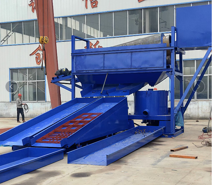 Portable Trailer Mounted Diesel Engine Mobile Alluvial Gold Trommel Screen Plant Machine