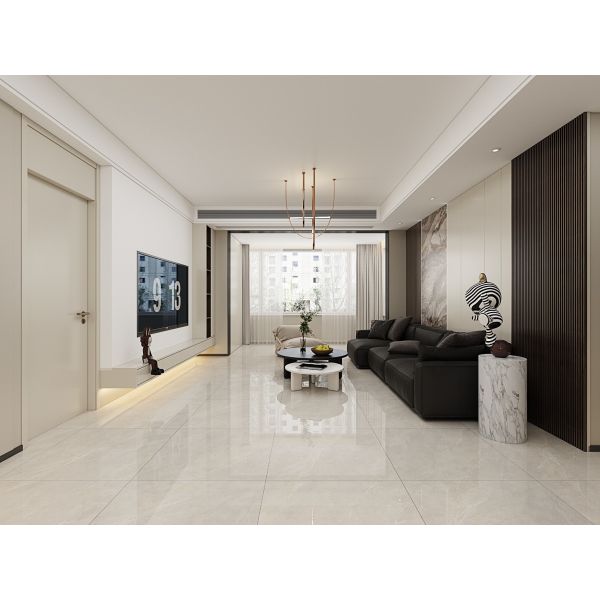 Non-slip Gray Marble 800x800mm Polished Glazed Porcelain Tiles For Office and Bedroom