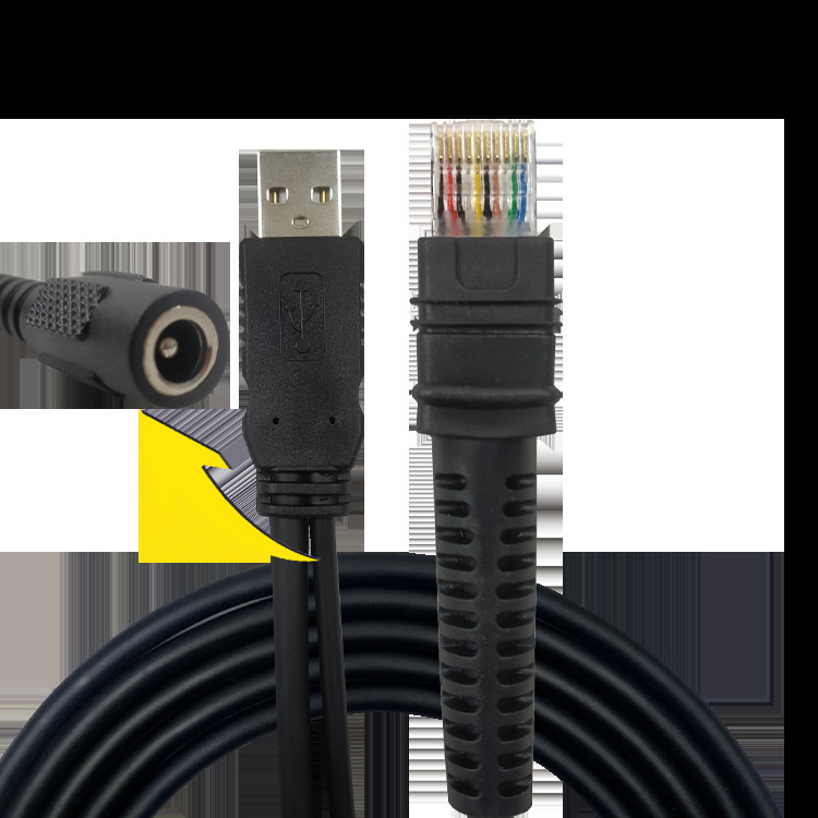 3m 10ft USB 12V for Zebra Symbol DS3608 LI3608 DS3678 LI3678 barcode scanner cables
