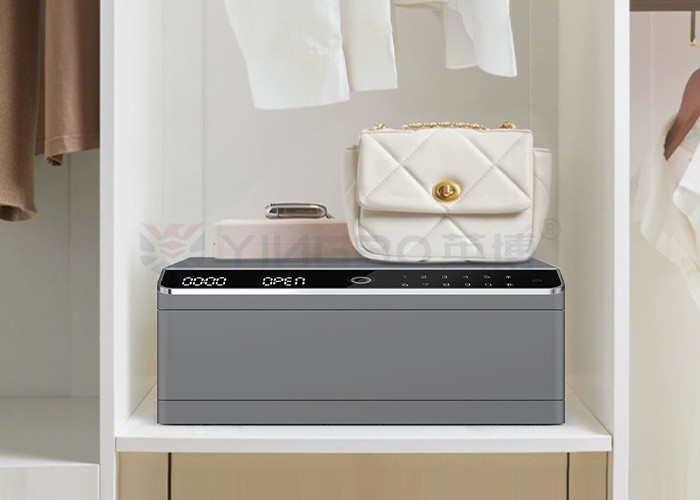 Single Layer Jewelry Security Box With Biometric Fingerprint Anti Theft Auto Pop Up