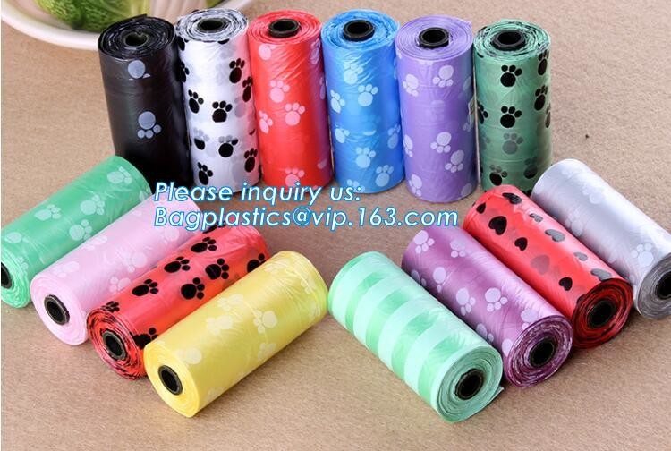 High Quality Eco-friendly Degradable Fashion With Printing Doggy Pet Dog Waste Poop Bags, Eco friendly pet dog waste poo