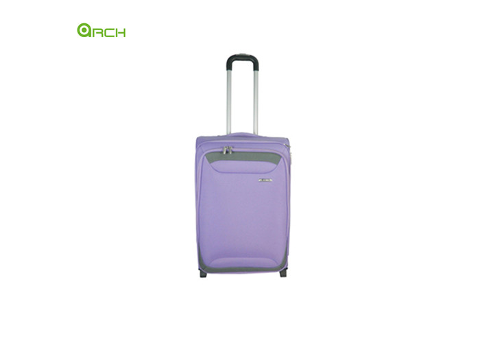 600D Polyester Soft Sided Luggage with One Front Pocket and skate wheels