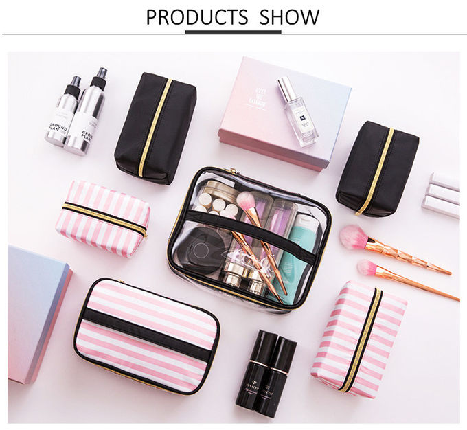 Clear PVC 4 Pieces Waterproof Travel Organizer Toiletry Bag Set