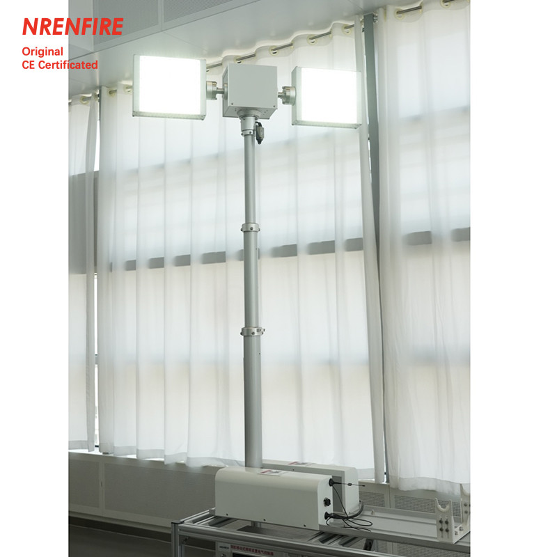 1.8m roof top mounted pneumatic telescopic mast light tower for fire truck NR-R1800-240