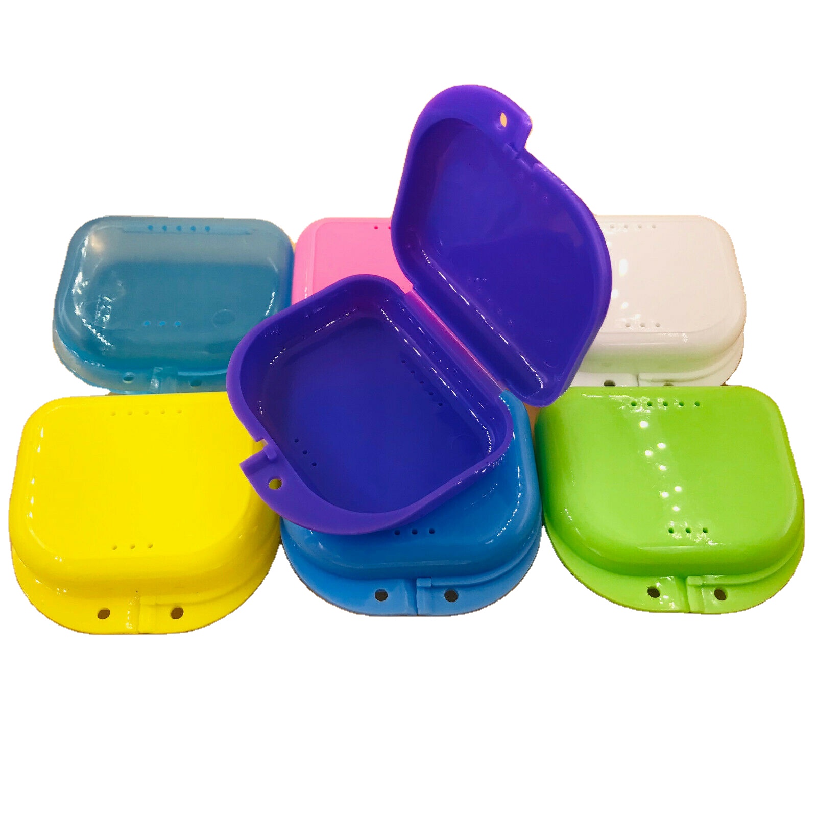 Organize and Protect Your Dentures with Our Plastic Dental Denture Box/orthodontic Teeth Retainer Case/box