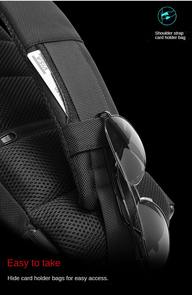 Anti Theft Crossbody Sling Bag Cross Shoulder Sling Bag USB Men Chest Bag