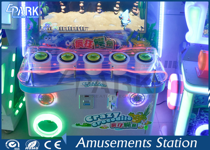 Crazy Crocodile Children Redemption Game Machine Coin Operated 1 Year Warranty