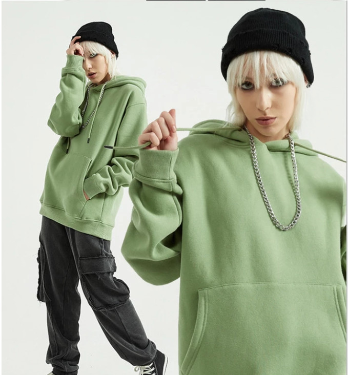 Sustainable 100 Cotton Plain Oversized Hoodies Womens Anti Bacterial