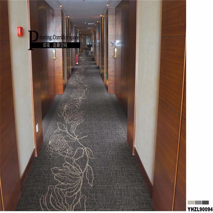 Elegant grey white flower nylon corridor carpet ,Axminster passage carpet