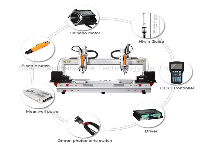 Easy Programming Dual Head Suction Screw Feeder Screw Fastening Machine