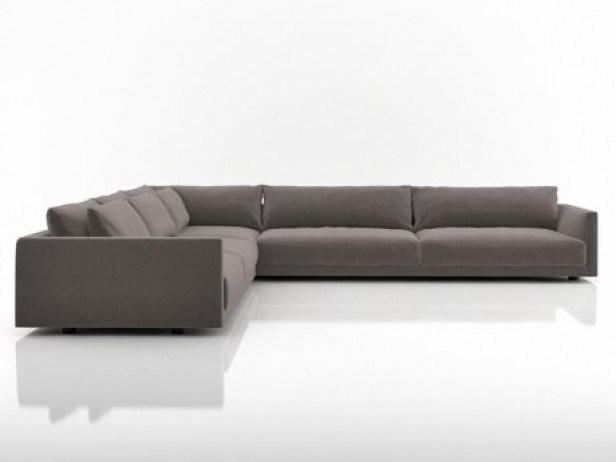 L Shaped Simple Large And Small Size Italian Sofa / Living Room Fabric Sofa