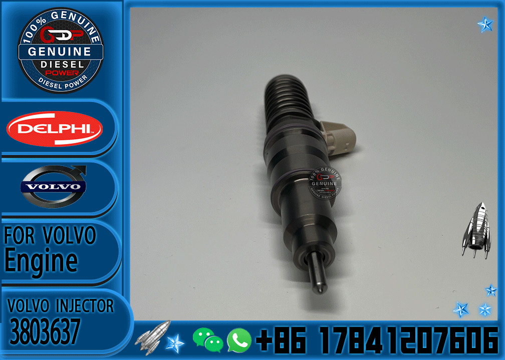 Manufacturer Supply Factory Direct Volvo Engine Common Rail Injector 03829087 3803637 03829087 Injector