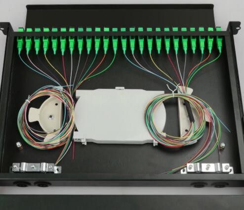 24 Core Fiber Optic Patch Panel SC Port Cold Rolled Plate Material