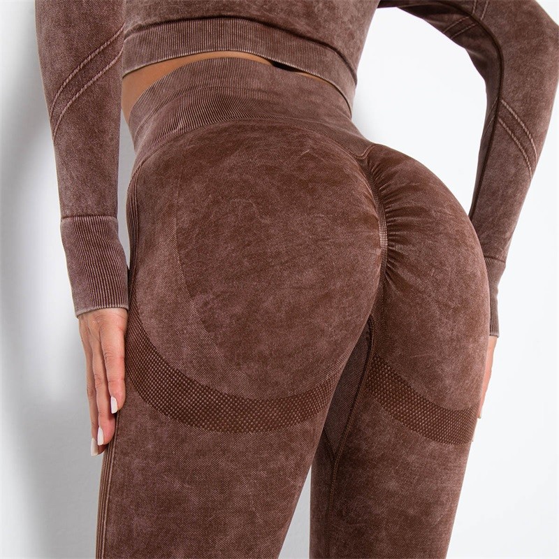 Washed Gym Scrunch Butt Leggings Seamless Big Booty Workout Gym Pants